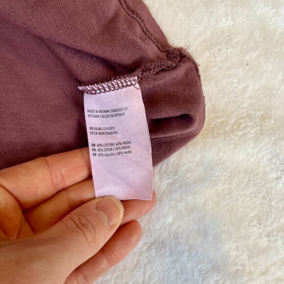 American Eagle, Mauve Ruffle-sleeve Top, Size S - Picture 7 of 9